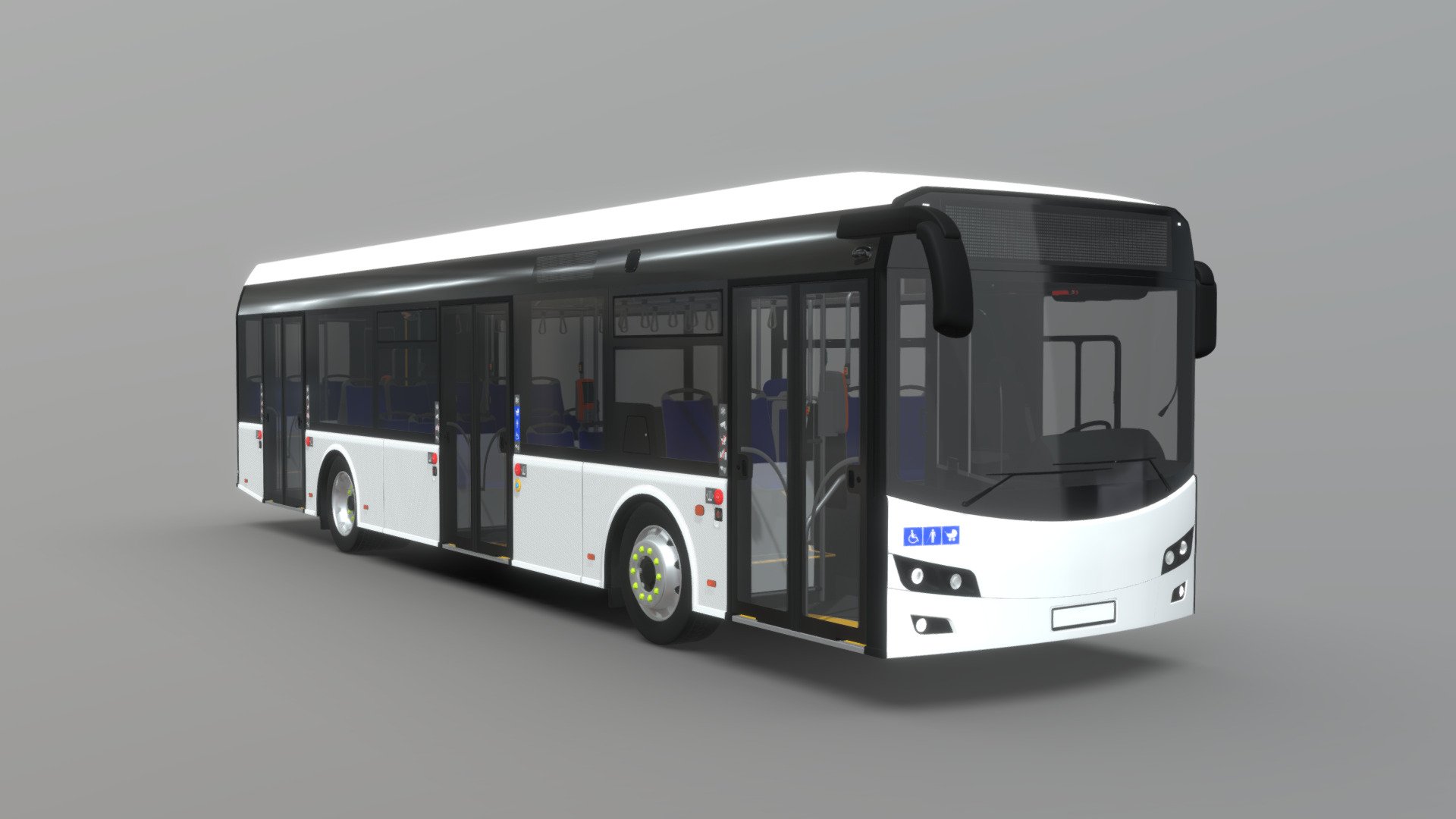 Modern  fully low-floor city bus.
Original design.
Full interior.
High poly.
Length: 12000mm

[Updated version 19.02.23]