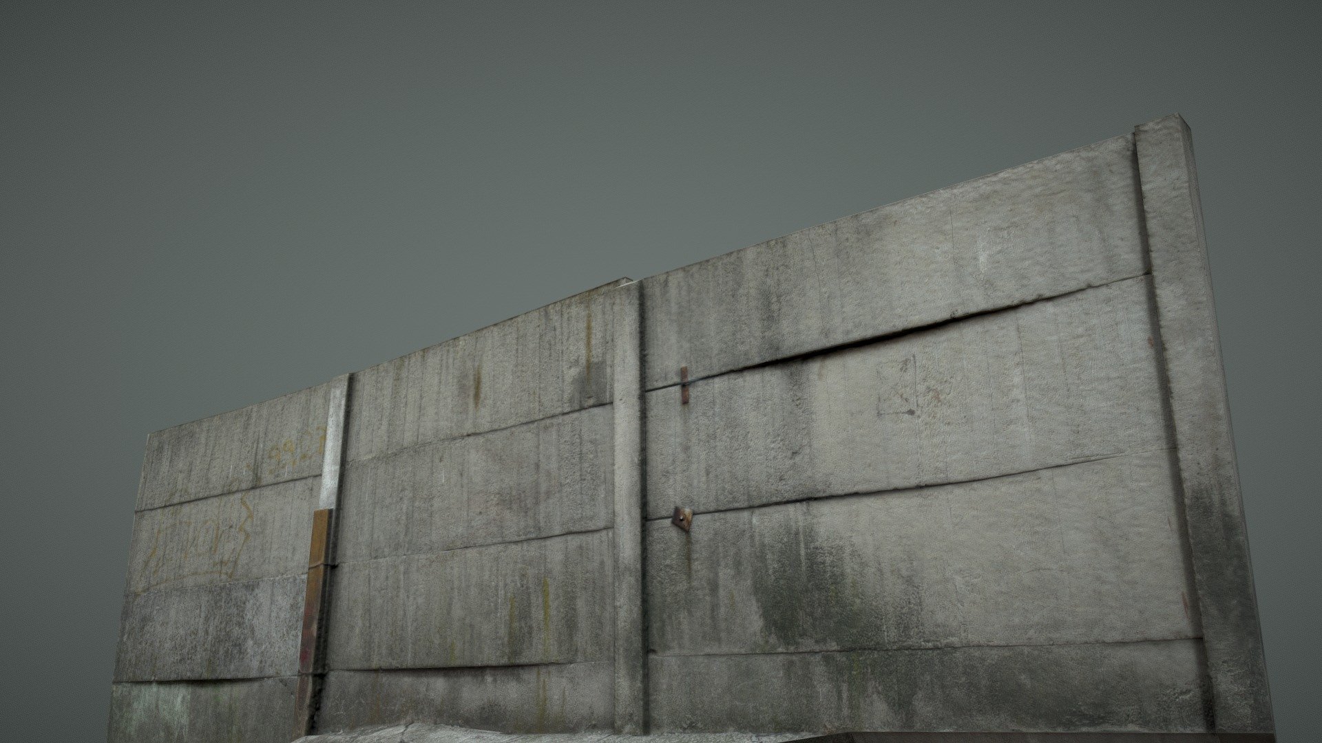 Concrete fence wall. Game VR AR ready lowpoly model.




Retopology model: 256 tris

4K overlapping PBR textures
