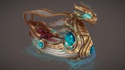 Memories Boat 3dcoat, bastion, worldofwarcraft, memories, handpainted, dragon, boat