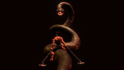Conan - The usurper chained scene, fanart, frank, snake, conan, barbarian, hq, story, combat, chained, 3d-building, 3d-art, usurper, barbarian-gamecharacter, 3d-design, modeling, game, model, creature, monster, concept, model3d, 3d-character, frazetta