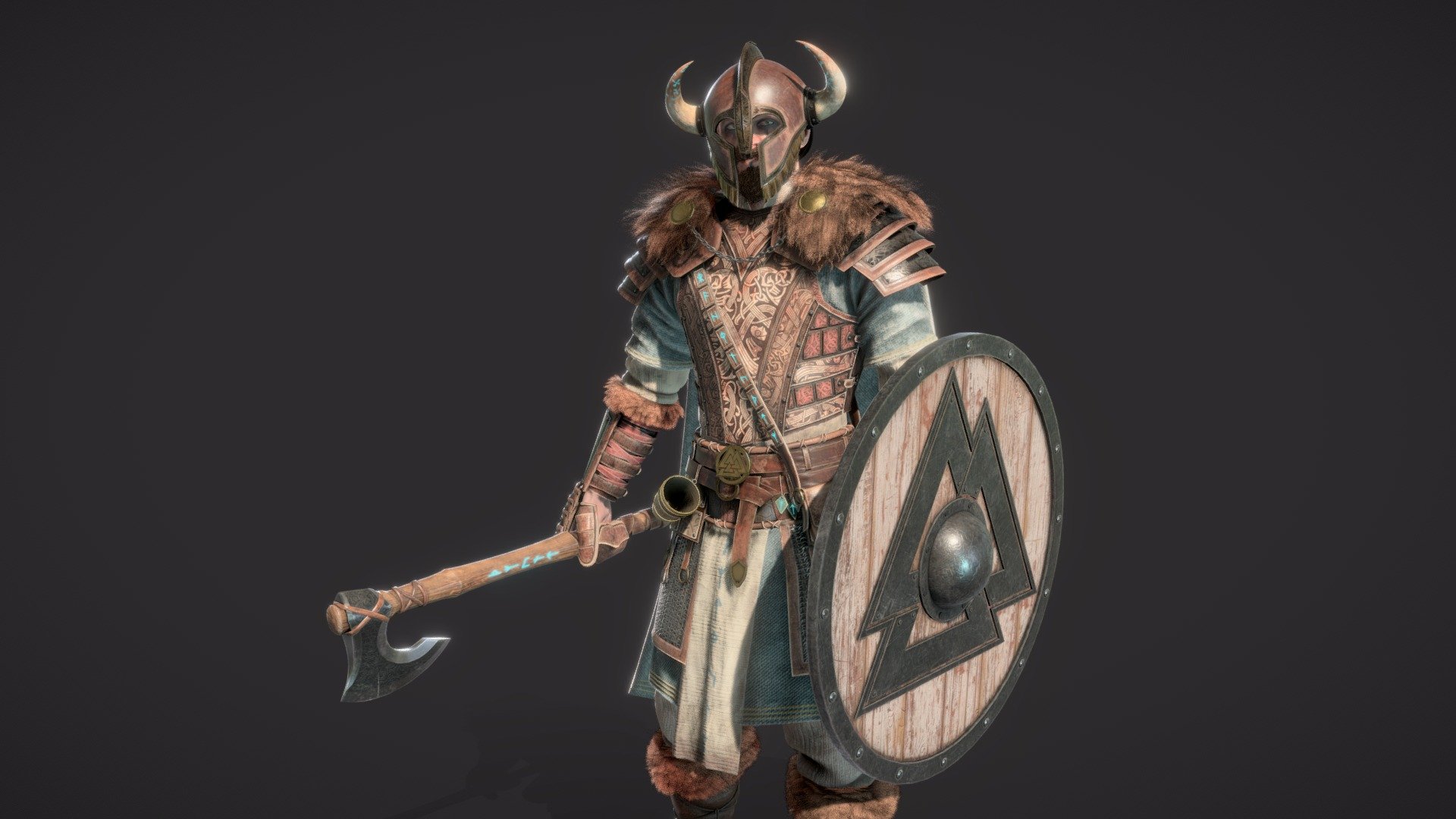 Viking warrior, influences taken from Norse mythology and historical artifacts.
Model is fully rigged and textured.

Artstation



Thanks for viewing
