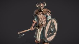 Viking hair, armour, viking, rig, fur, odin, norse, berserker, haircards, character, axe, shield