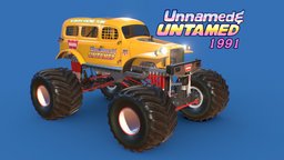 Unnamed and Untamed '91 Monster Truck chevrolet, chevy, oldschool, dodge, offroad, midpoly, 1942, 454, monstertruck, 1991, unnamed, carryall, madewithblender, untamed, stage2, big-block, mudbogging, substance, blender, substance-painter, highpoly, gameready, mudtruck, air-suspension