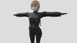 【Anime Character】Armor Female (V3/Unity 3D) spy, armor, japan, animegirl, animemodel, anime3d, japanese-style, anime-character, vroid, unity, anime, japanese, noai