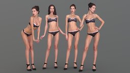 Girl Scan Collection woman, babe, fullbody, underwear, girl, photogrammetry, scan