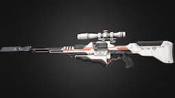 Tranquilizer rifle rifle, fanart, deu, substancepainter, substance, weapon