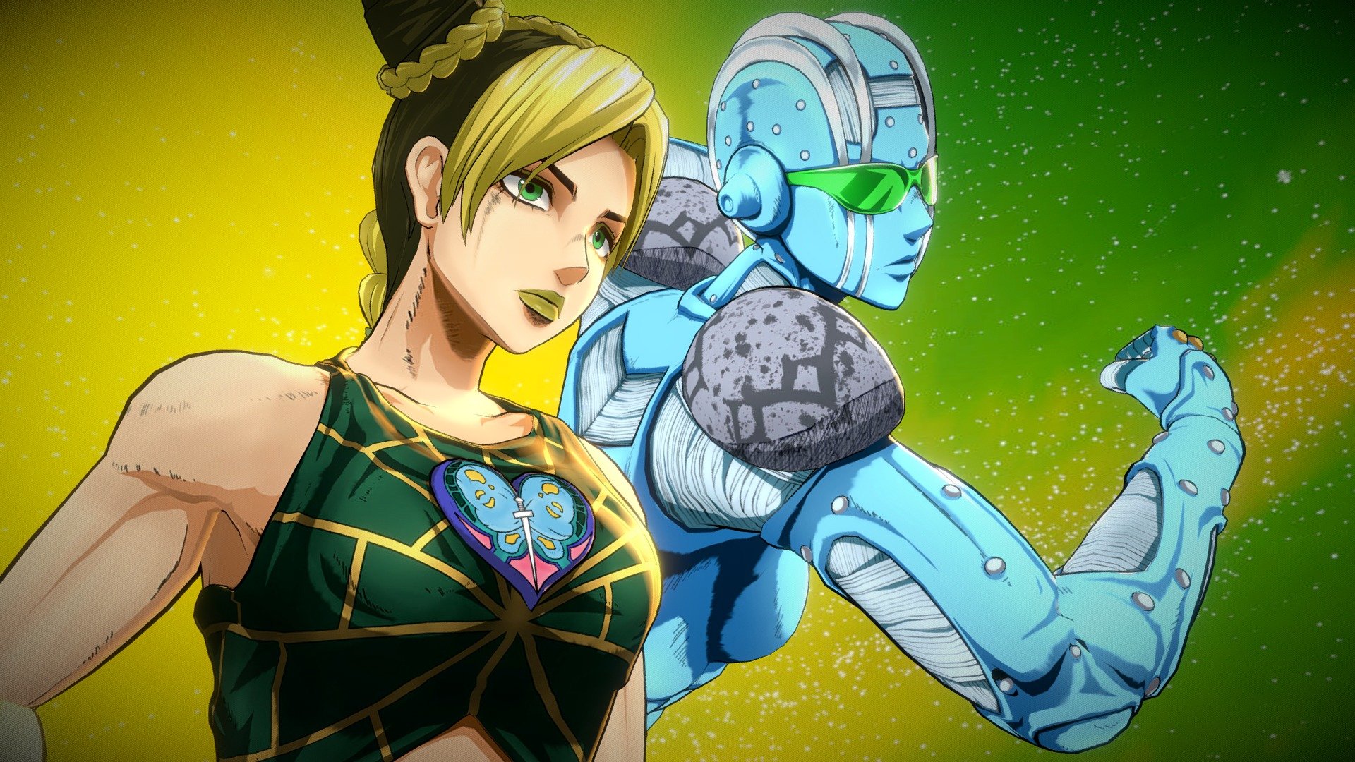

Time Lapse : https://www.youtube.com/watch?v=COkETx5Zlk4&amp;t=1413s

This is fun Art of JOJO

ジョリーンのファンアートです。6部OPの1シーンを自分なりに再現してみました～

後ほど前回同様の完成までのタイムラプス動画をこちらに追記する予定(たぶん2日後くらい)

Use soft - 使用ソフト

Maya Photoshop SubstancePainter