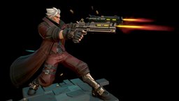 Dante - Devil May Cry - Fan art -  Retrogasm style, games, dead, ebony, ivory, dmc, piston, game-art, npc, ios, pistol, demons, marmoset, overwatch, devilmaycry, bernardo, cristovao, overwatchcharacter, stylizedcharacter, stylizedpbr, bernardocristovao, stylized-pbr, devilmaycry5, devilmaycry4, substance, painter, maya, pbr, zbrush, stylized, devil-may-cryrebellion, devilmaycry1
