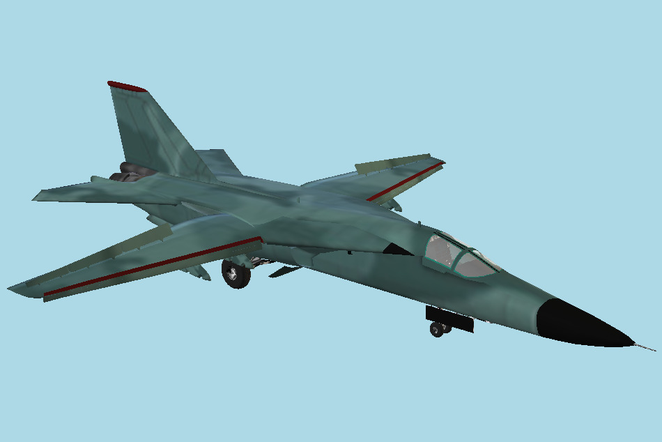 F-111 Military Aircraft 3d model