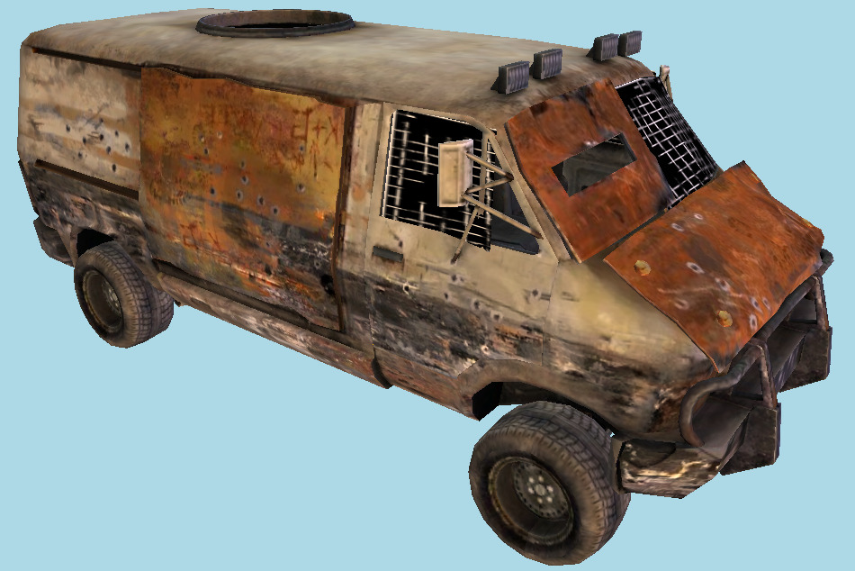 Terminator Salvation Wrecked Van 3d model