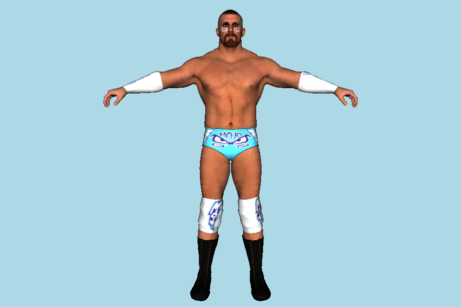 Mojo Rawley WWE 2K17 Man Wrestler Superstar 3d model
