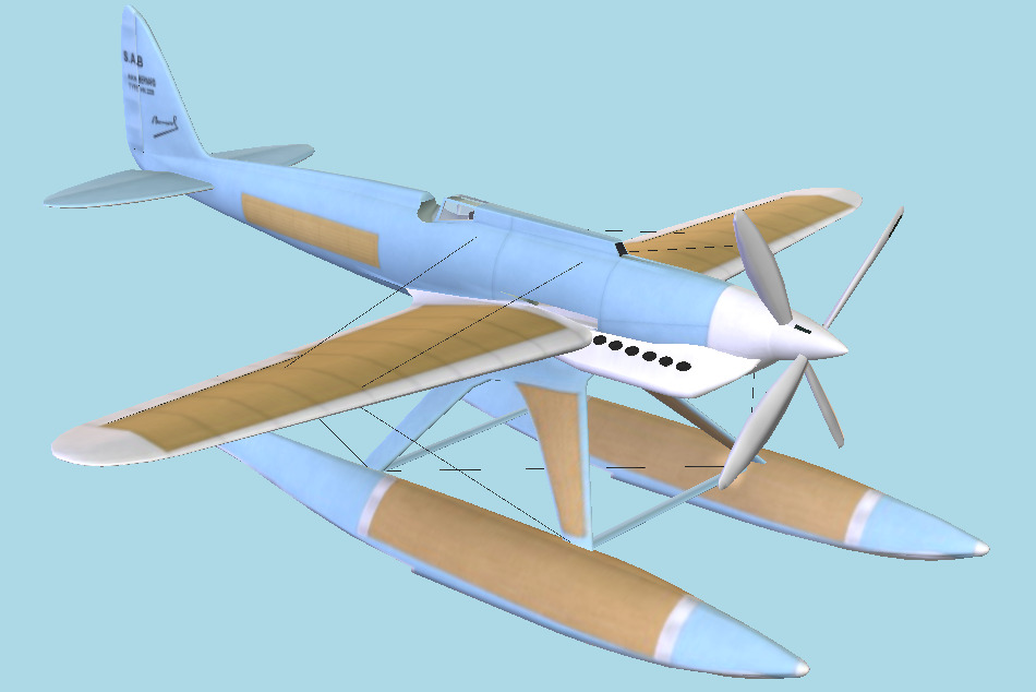 Bernard H.V. 220 Aircraft 3d model