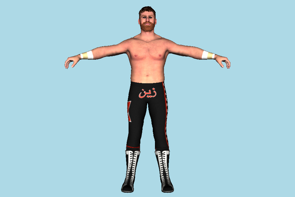 Sami Zayn WWE 2K17 Man Wrestler Superstar 3d model