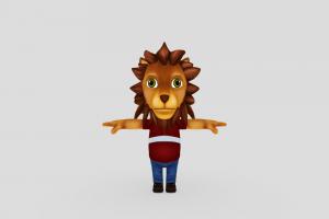 Humanoid Lion Character humanoid, tiger, warrior, gaming, animals, lion, character-design, game-development, character-model, character-animation, gaming-asset, lowpoly, animal, animation, rigged