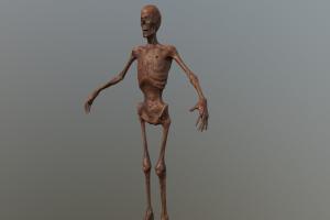Zombie Skeleton BA skeleton, night, undead, grave, scary, corpse, lowpoly, monster, horror, gameready, zombie