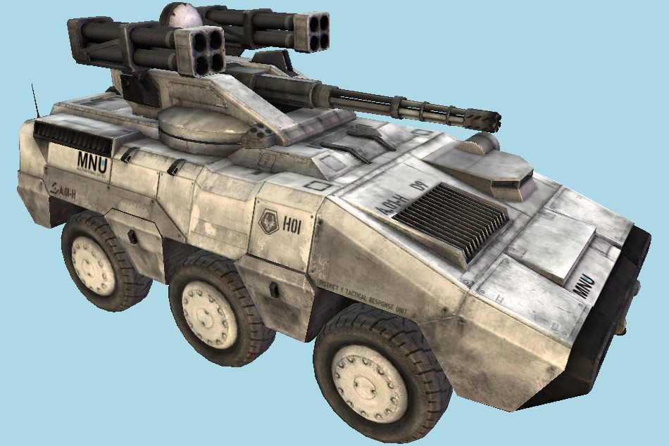 Military Tank APC 3d model