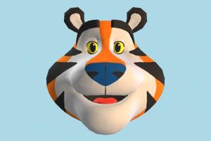 Tony Head head, face, tiger, animal, cartoon