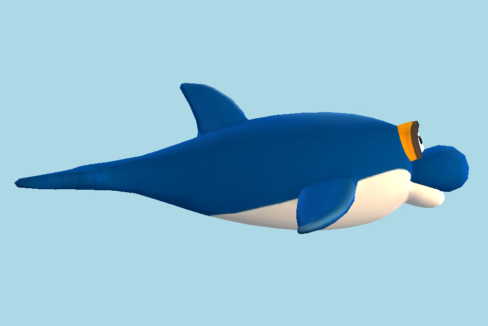 Dolphin Cartoon 3d model