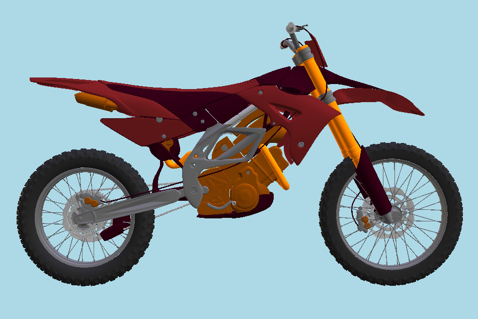 Motorcross Bike 3d model