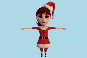 Santa Girl santa-claus, santa, claus, crismas, cartoon, toony, xmas, girl, female, people, character