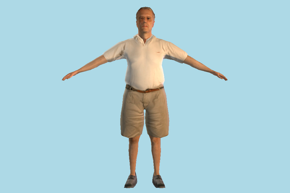 Senior Man Standing 3d model