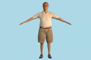 Senior Man scanned-model, man, male, human, people, character