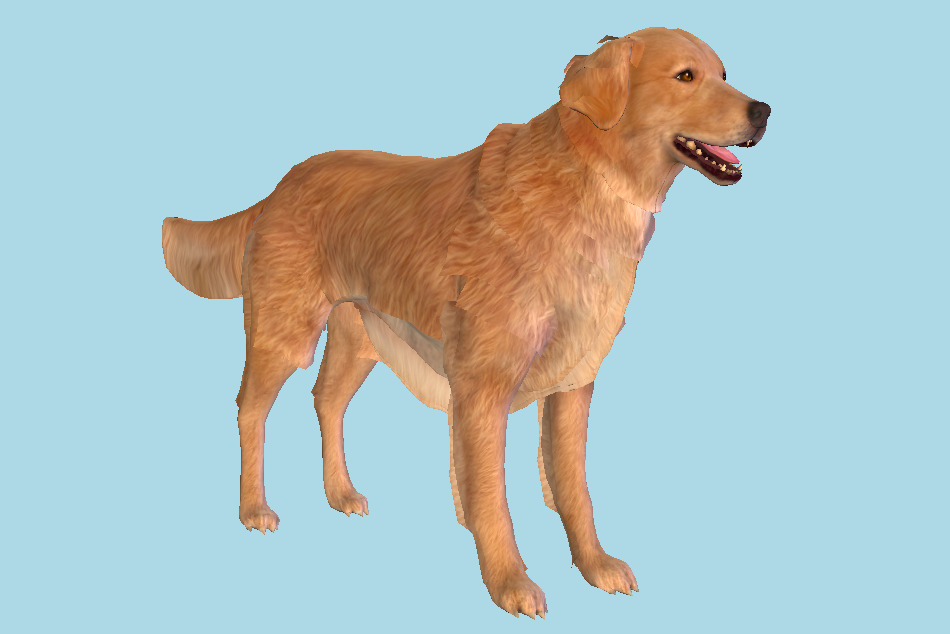 Fallout 4 - Golden Retriever Dog 3d model