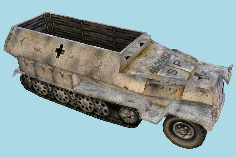 Coffin Car Low-poly 3d model