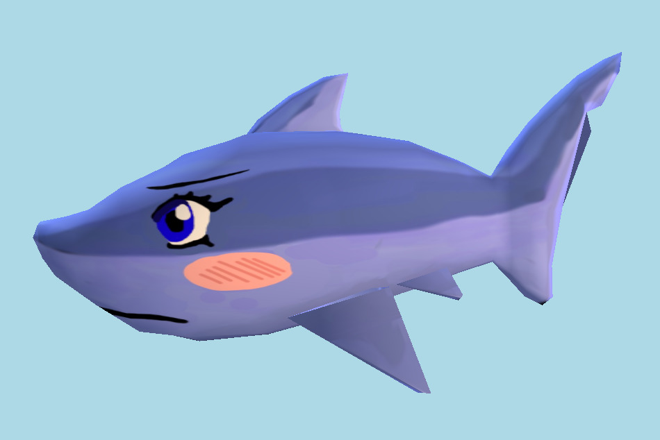 Tsundere Shark 3d model