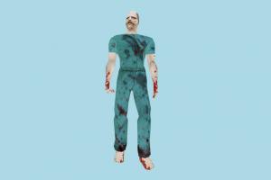 Loony mdl, hlmdl, halflife, characters, animated, zombie
