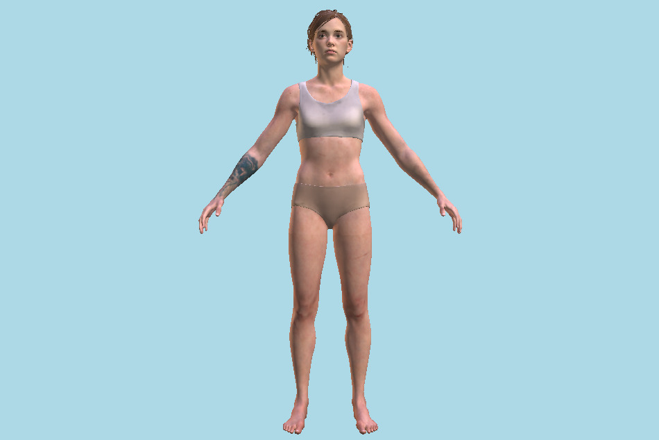The Last Of Us 2 - Ellie Underwear 3d model