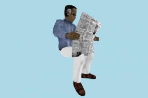 Civ paper scientist mdl, hlmdl, halflife, characters, animated, reading, newspaper