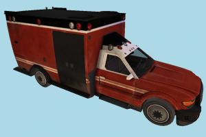 Fire Car 3d model