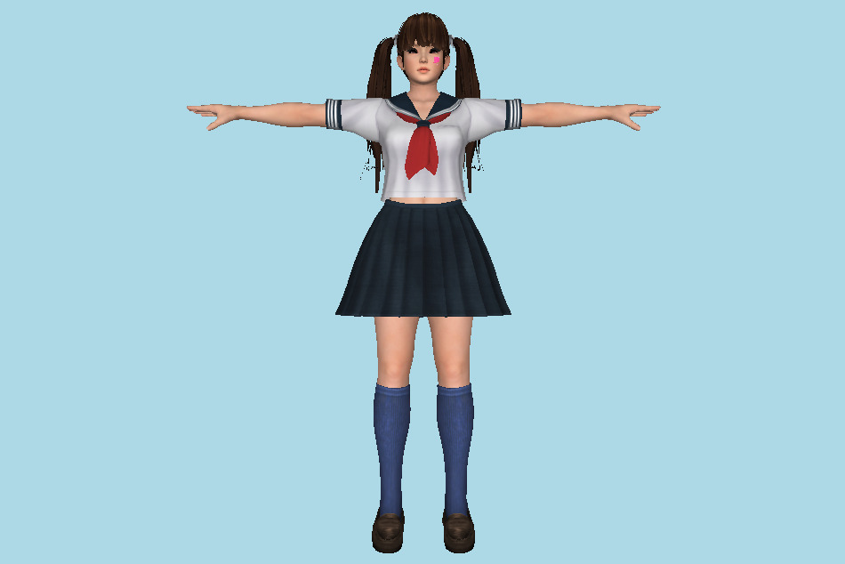 School Girl 3d model