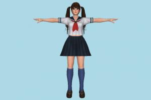 School Girl girl, hentai, student, uniform, school, cartoon, toony, anime, animy, female, woman, people, human, character