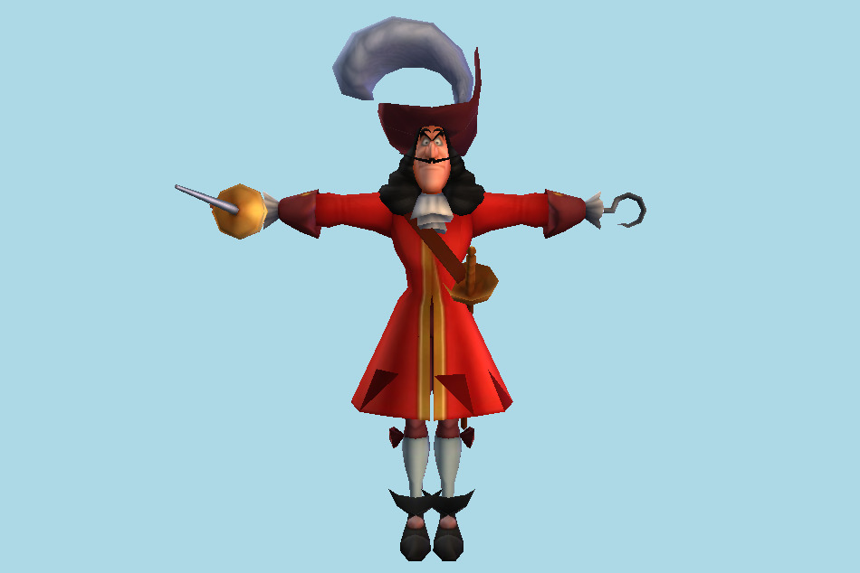 Kingdom Hearts Captain Hook 3d model