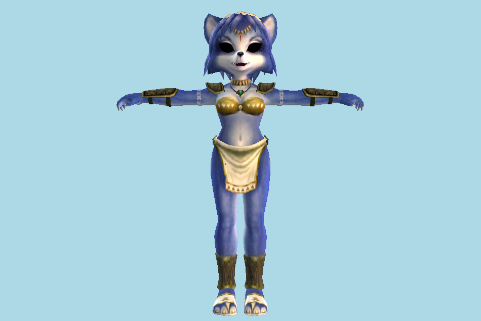 Star Fox Adventures Krystal Cat Girl 3d model