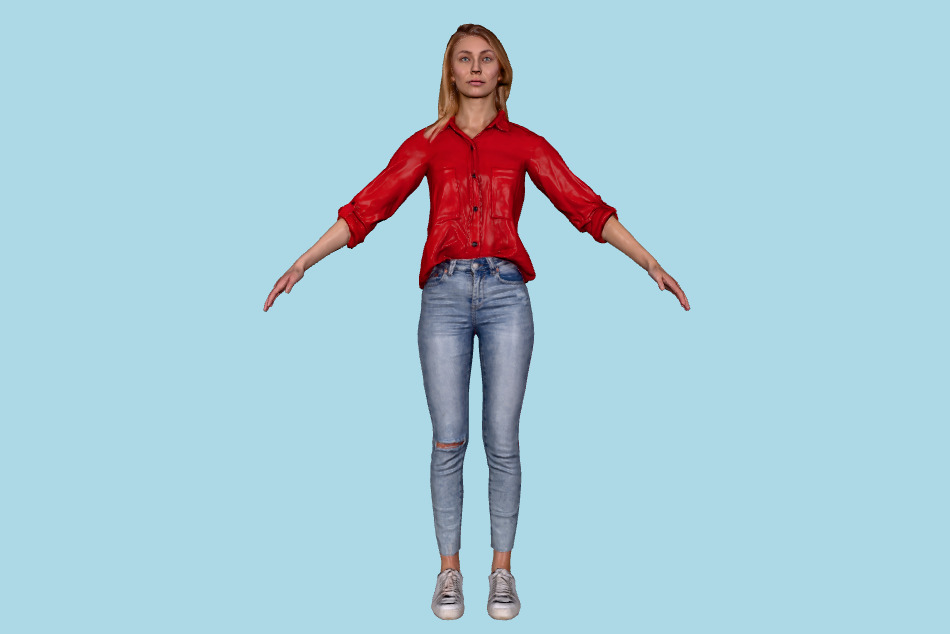 Isabelle Casual Female 3d model