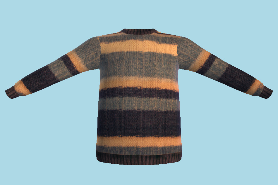 Male Cotton Sweater Clothes 3d model