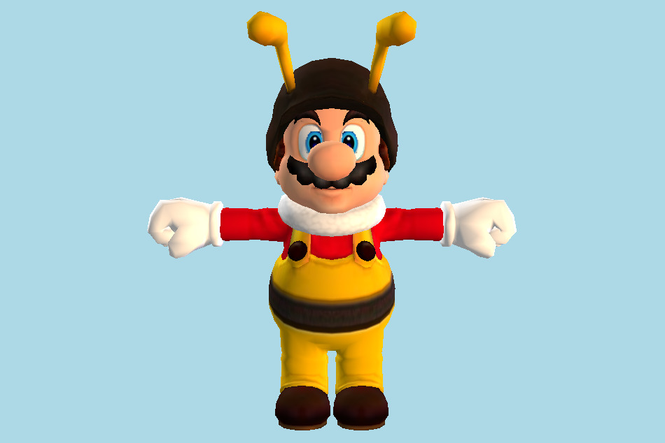 Super Mario Galaxy Bee Mario Power-Up 3d model