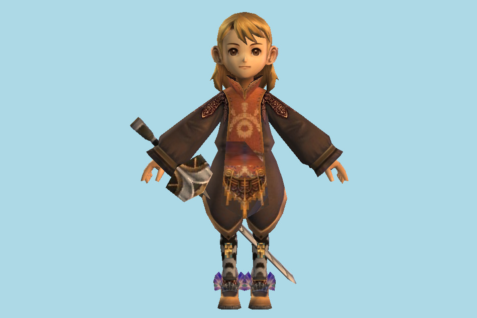 Final Fantasy Crystal Chronicles: My Life as a Darklord Gladiator Hiout 3d model