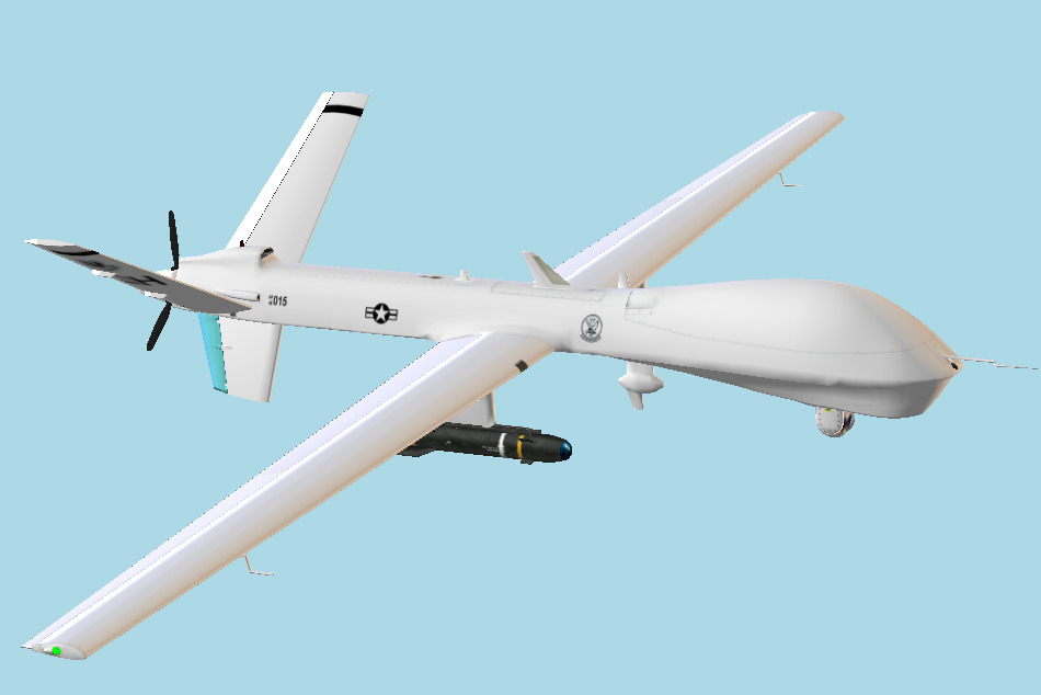 MQ-9 Reaper UAV (VRay) 3d model
