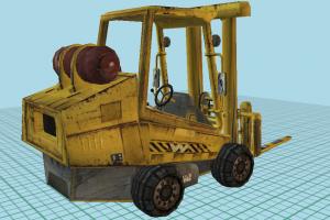 Forklift Truck forklift, fork-lift, fork-truck, construction, truck, vehicle, carriage, wagon