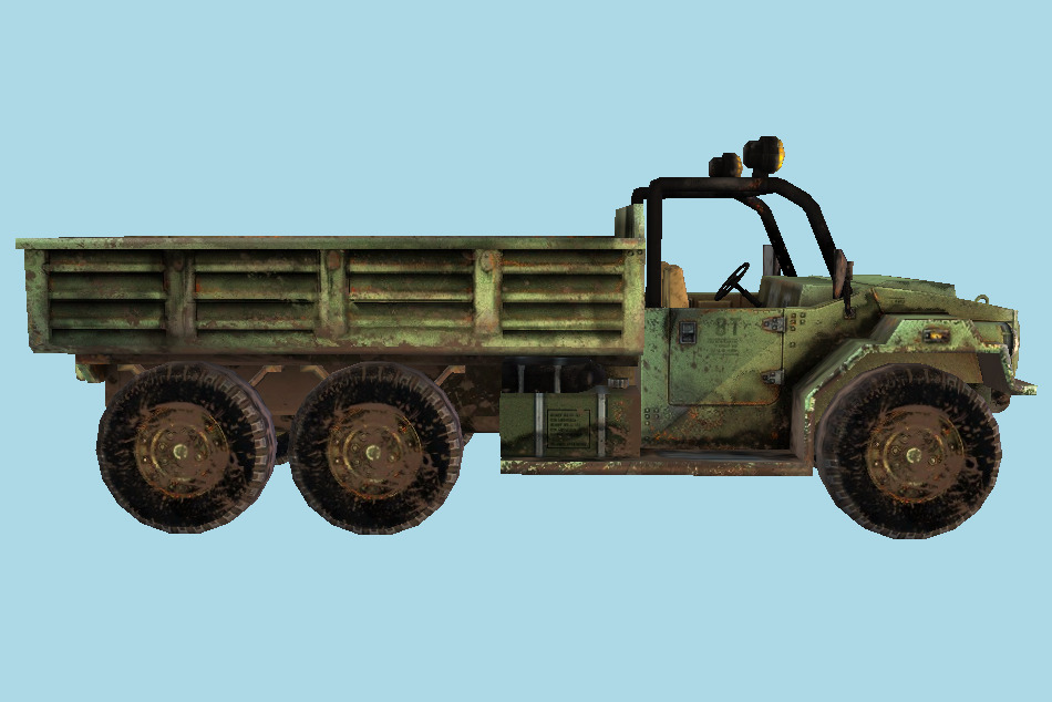 Military Carrier Truck 3d model