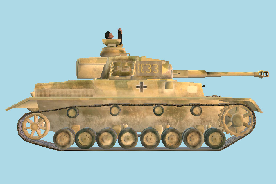 WW2 German Tiger Tank 3d model