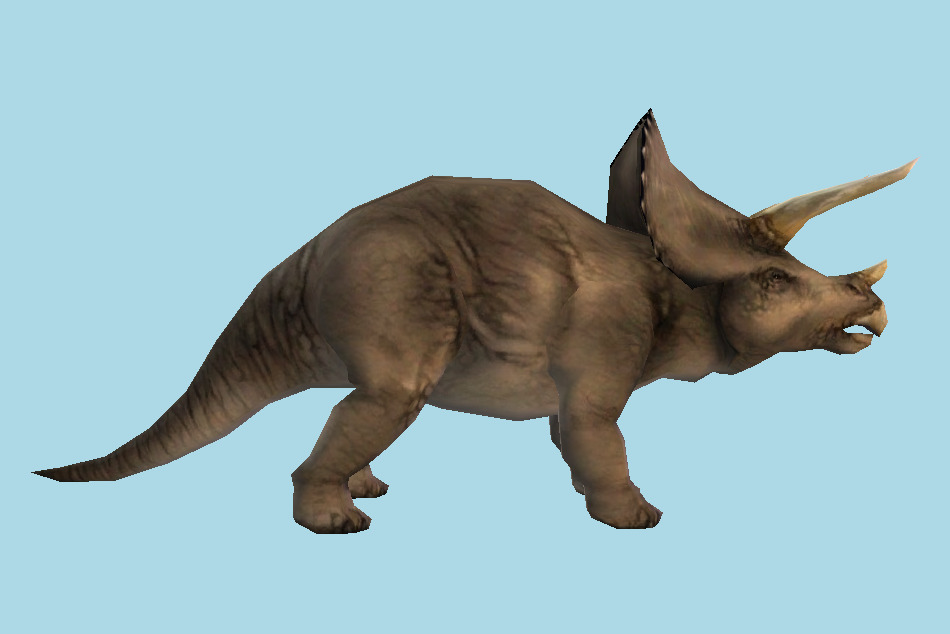 Jurassic Park: Operation Genesis Triceratops Trike Dinosaur 3d model
