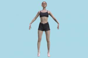 Slim Woman scanned-model, girl, fitness, woman, sport, sporty, lady, female, character, human, people
