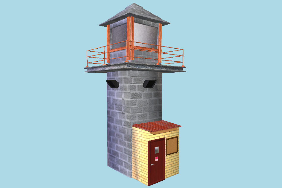 Prison Watchtower 3d model
