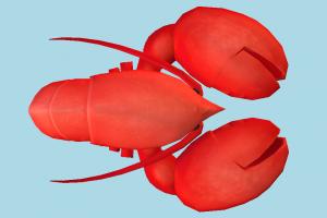 Lobster lobster, shrimp, crab, seafood, food, fish, red, cartoon, prop, claw, crayfish, toony, animal, monster, sea, ocean, sea-creature