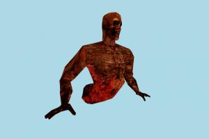 Legless mdl, hlmdl, halflife, characters, animated, zombie, monster